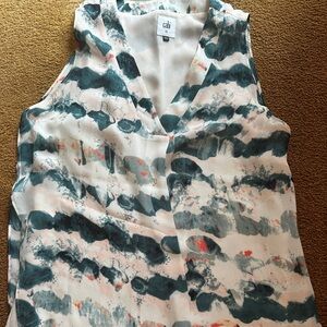 Cabi Sleeveless  Print Blouse layering business causal XS